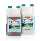 Deux flacons d'1 L de CANNA Aqua Vega, partie A et partie B