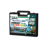 Mallette de testes JBL ProAquaTest CombiSet Plus NH4 fechada, com os parâmetros pH, KH, NO2, NO3, CO2 e NH4 na face frontal