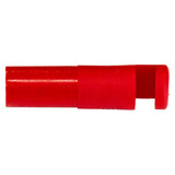 Diffuseur 180° rouge en polypropylène couché, entrée de 6 mm à gauche et fente de pulvérisation à droite