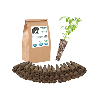 Pods éponges germination hydroponique tourbe — vue principale du lot pour semis salades, herbes et tomates