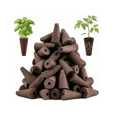 Pods éponges germination hydroponique tourbe — vue principale du lot pour semis salades, herbes et tomates