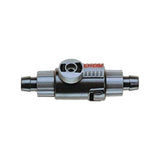 Robinet d'arrêt simple Eheim gris et noir pour tuyau 12/16 mm, vu de profil