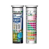 Tube de 50 bandelettes test 7 en 1 vu de face et de dos, avec l'échelle de couleurs imprimée