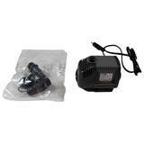 Pompe immergée de 1 350 L/h avec son câble, son sachet de raccords et sa notice multilingue