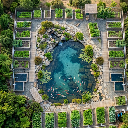 Koi-Karpfen in der Aquaponik