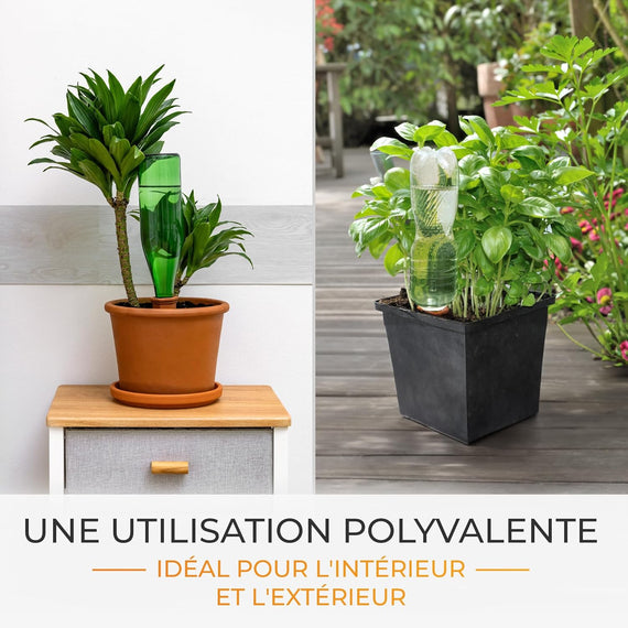 Cônes d'irrigation en argile vue principale pour arrosage automatique des plantes en bouteille