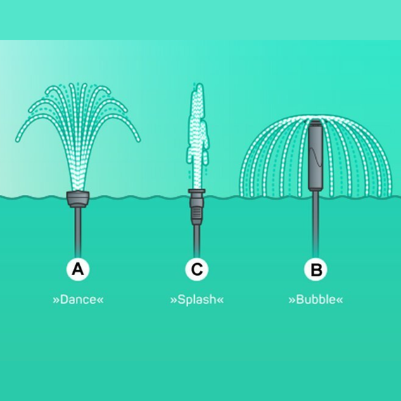 Fontaine bassin en situation – mise en valeur décorative et oxygénation du bassin