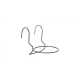 Support de pot pour balcon en fil métallique anthracite, anneau et deux crochets pour garde-corps