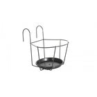 Porte-pot de balcon à soucoupe intégrée, 22 ou 25 cm