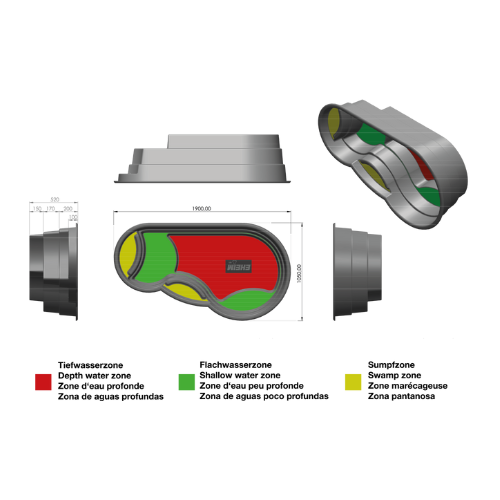 Preformed Lake 500L Pond