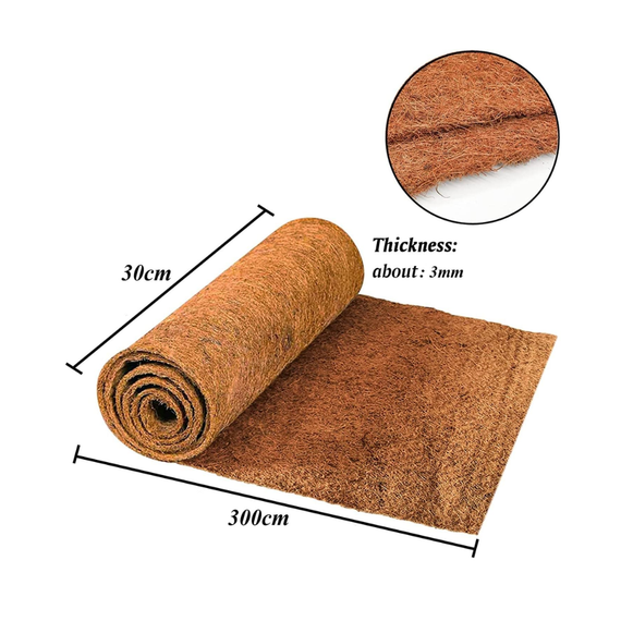 Tapis fibre de coco déroulé – géotextile naturel pour aménagement de bac aquaponique