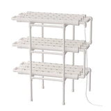 Kit de tubos NFT hidropónico de 108 posiciones vista de perfil – sistema modular de cultivo sin tierra