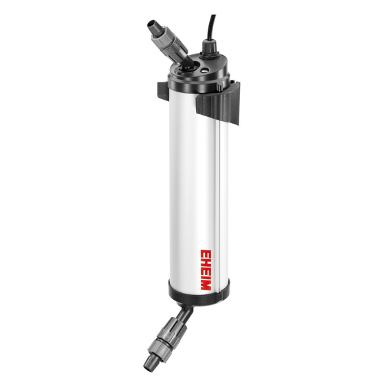 Reeflex Sterilisator Seitenansicht – Inline-Installation am Außenfilter-Schlauch