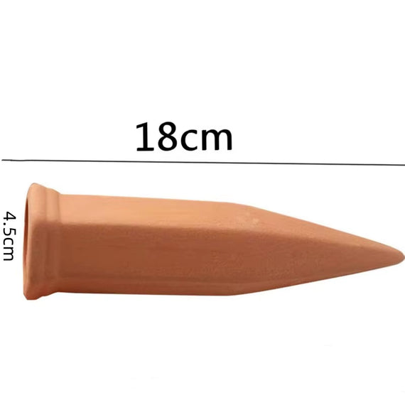 Mini olla terre cuite vue 3-4 avec finition naturelle et embout pour pot