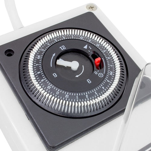 Horloge mécanique à segments du Black Contactor, réglable au quart d'heure