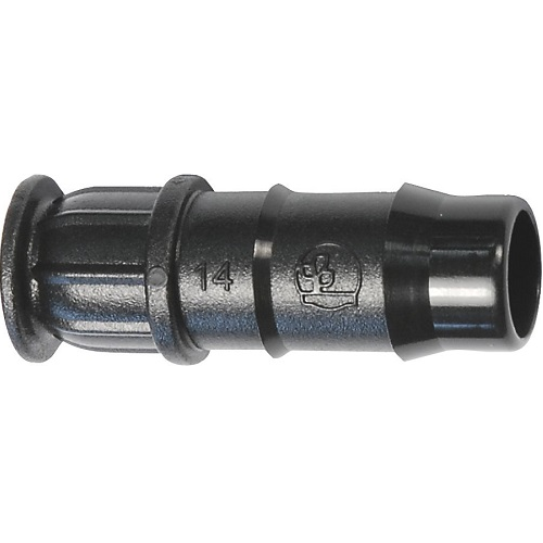 Bouchon cannelé noir de 16 mm marqué 16, pour fermer le bout d'une ligne de goutte à goutte