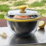 Marmite solaire Cosmo à double paroi de verre avec sa plancha