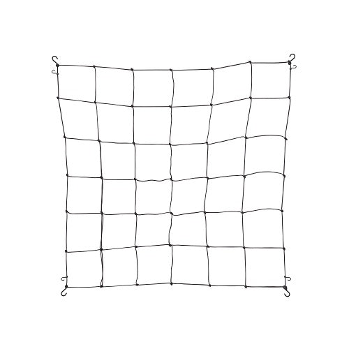 Filet de palissage PRONET 120 en caoutchouc noir, mailles carrées et crochets aux angles