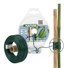 Lien armé plastifié vert, bobine de 50 m à dévidoir