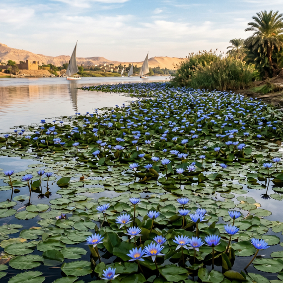 Waterlelienzaden : Nymphaea Caerulea (Blauwe Lotus)