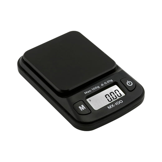 Balance de poche 100 g au centième vue de face, couvercle retiré