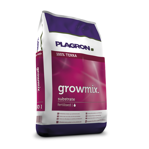 Sac de terreau Growmix Plagron, préfertilisé à l'engrais minéral