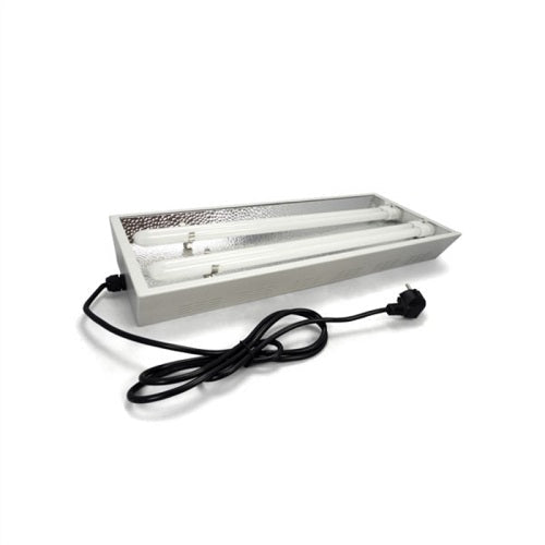 Kit d'éclairage Florastar Starlite à 2 turbo néons de 55 W sous réflecteur en aluminium martelé