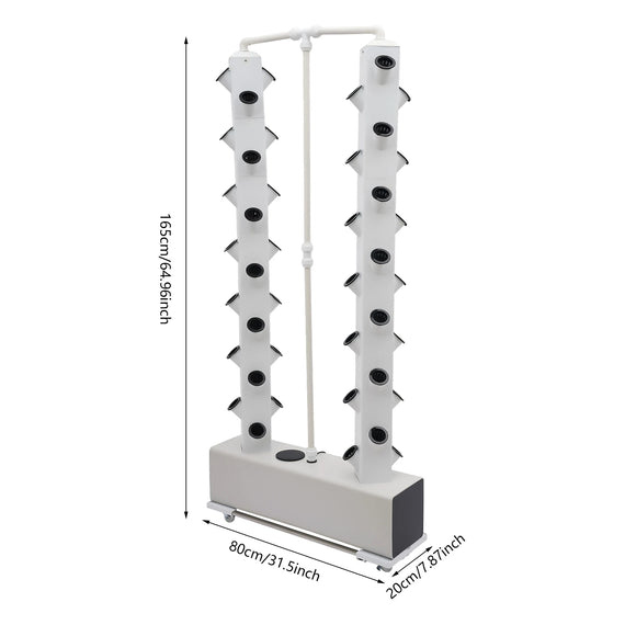 Tour hydroponique double étage pour culture verticale productive en intérieur ou sur balcon