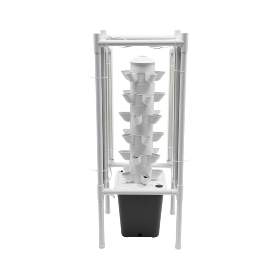 Tours hydroponiques avec LED horticole intégrée pour culture intérieure productive sans lumière naturelle