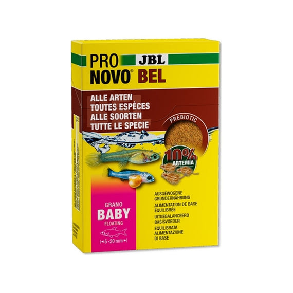 Boîte JBL Pronovo Bel Grano Baby, aliment en poudre pour alevins en trois sachets