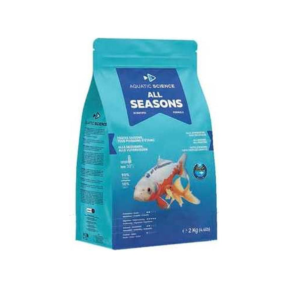 Grote zak van 9,5 kg All Seasons-voer voor grote koi, korrels van 6 tot 7 mm breed