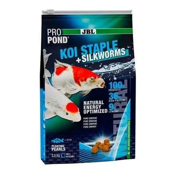 Sachet de 1 kg d'aliment pour koïs JBL ProPond Koi Staple aux vers à soie