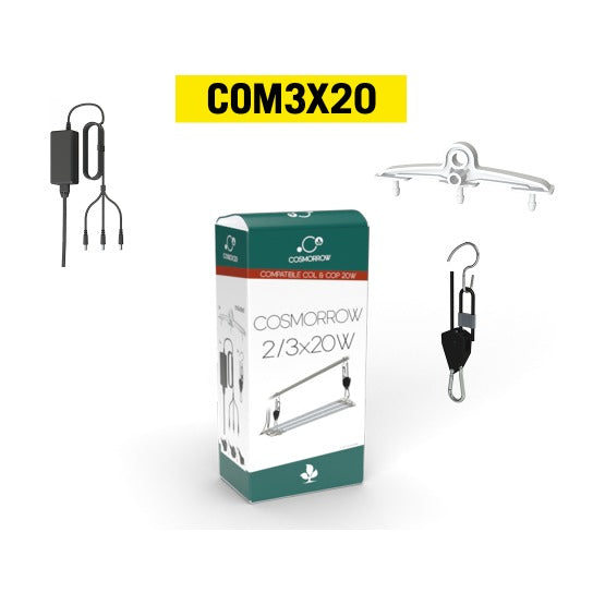 Bloc d'alimentation Cosmorrow 2 ou 3 x 20 W, support de barres et suspension à cliquet