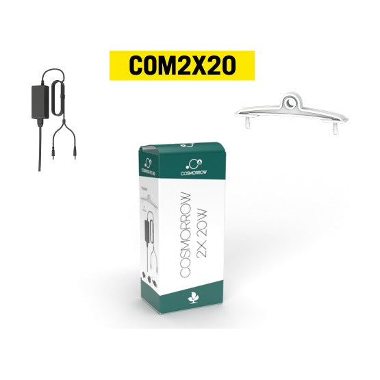 Bloc d'alimentation Cosmorrow 2 x 20 W à double sortie et son support de barres