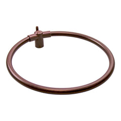Brauner Verteilerring von 21 cm in der Draufsicht, mit seinem T-Verbinder