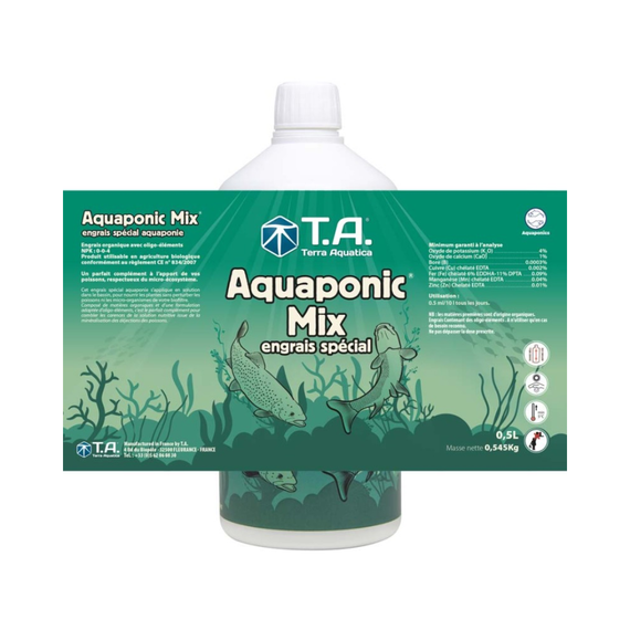 Aquaponic Mix Terra Aquatica 500 mL — engrais bio NPK 0-0-4 spécial aquaponie