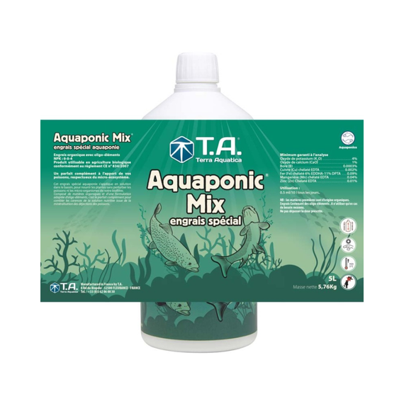 Aquaponic Mix Terra Aquatica 5 L — engrais bio spécial aquaponie avec oligo-éléments chélatés