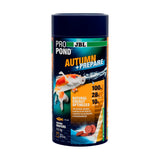 Boîte de 500 g d'aliment d'automne pour poissons de bassin, vue de face