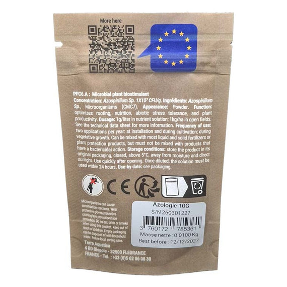 Dos du sachet de 10 g : concentration, dose de 1 g par litre et conservation