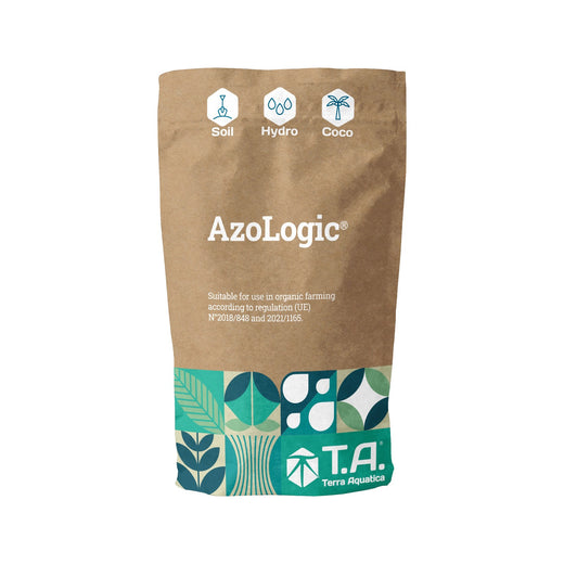 Kraft sachet of AzoLogic, microbial biostimulant based on Azospirillum