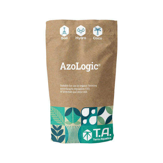 Sachet kraft d'AzoLogic, biostimulant microbien à base d'Azospirillum