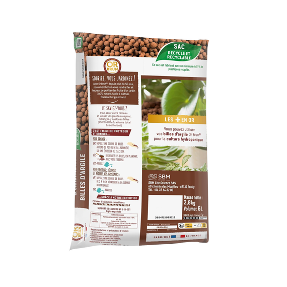 Billes d'argile expansée pour aquaponie : sac de substrat de culture pour bacs de plantation