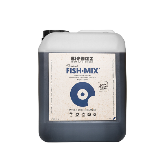 Bidon de 5 litres de Fish-Mix BioBizz muni de sa poignée