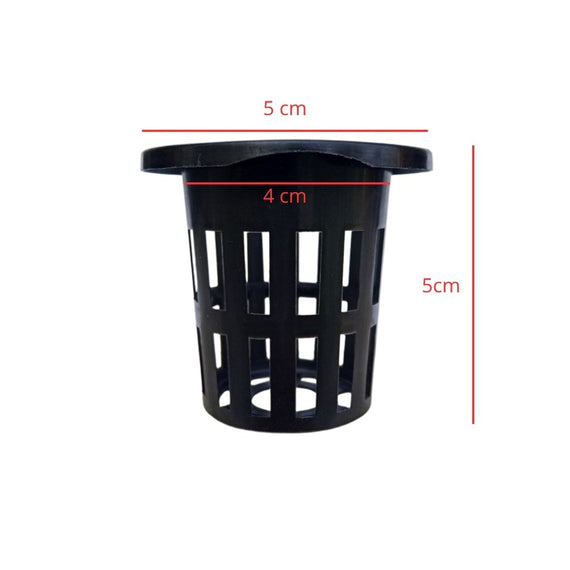 Net pot Growrilla 14 cm, vue 3/4 sur fond blanc