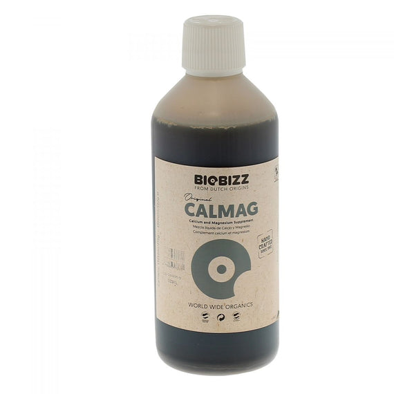 Flacon de CalMag BioBizz 500 ml, calcium et magnésium liquide