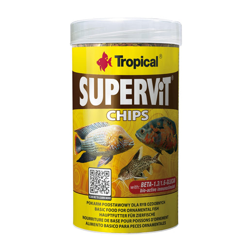 Dose mit 250 ml sinkenden Chips Tropical Supervit Chips für Allesfresser