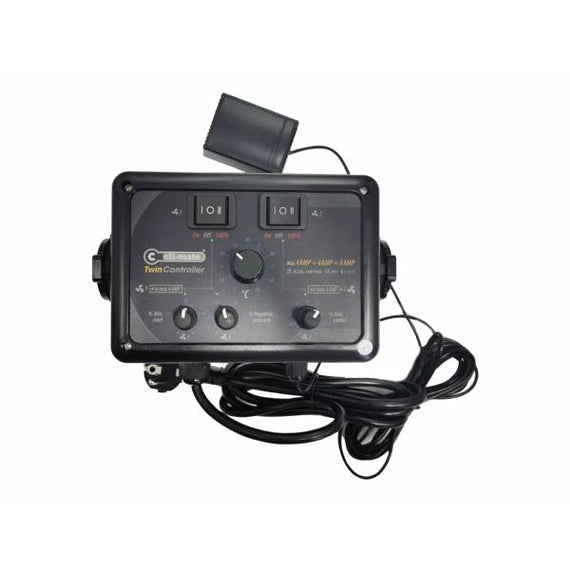 Cli-mate Twin Controller 4 + 4 A avec ses deux sorties de ventilation