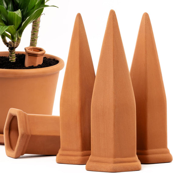 Cônes d'irrigation argile pour goutte à goutte autonome dans pots, jardinières et potager