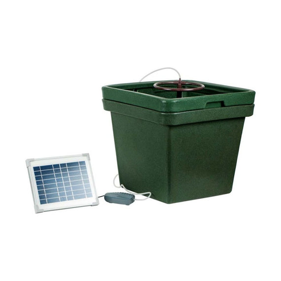 Hydroponischer Topf 45 L mit Solarpanel und autonomer Luftpumpe