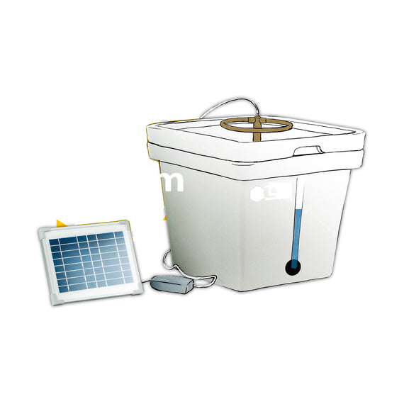 Pot hydroponique CultiMate L Solaire Terra Aquatica avec son panneau photovoltaïque